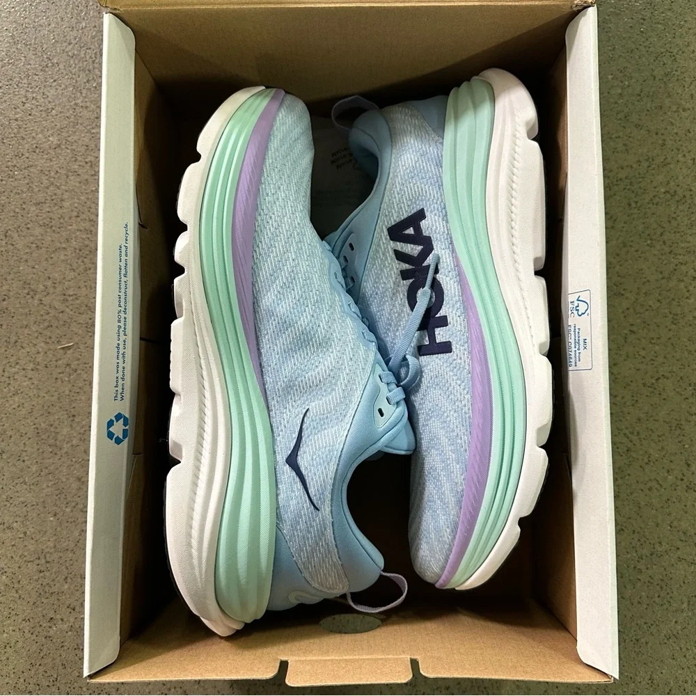 New Hoka Gaviota 5 Airy Blue Sunlit Ocean Wide Running Shoes Sneakers 11